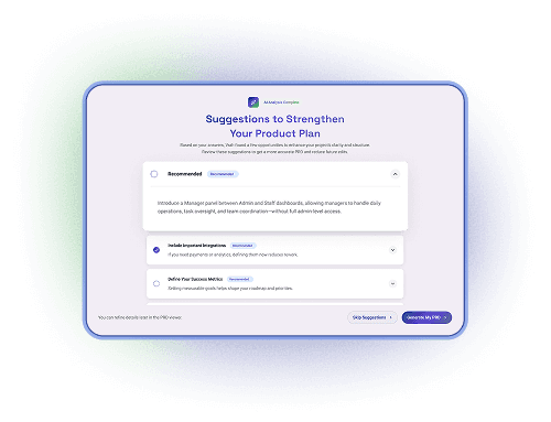 Smart Suggestions Before You Generate